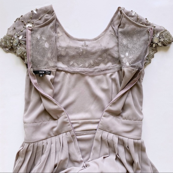 ASOS Grey Embellished Maxi Dress—SEE SIZE NOTES - Picture 7 of 17